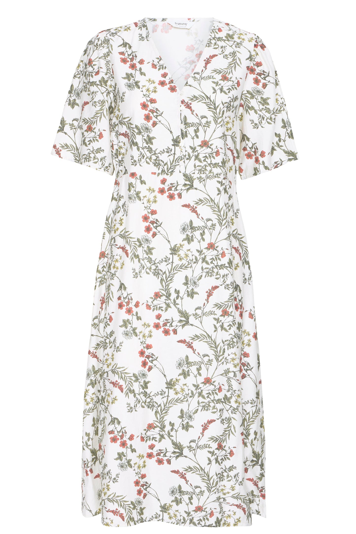 B.Young - Kleid weiß mit Blumen