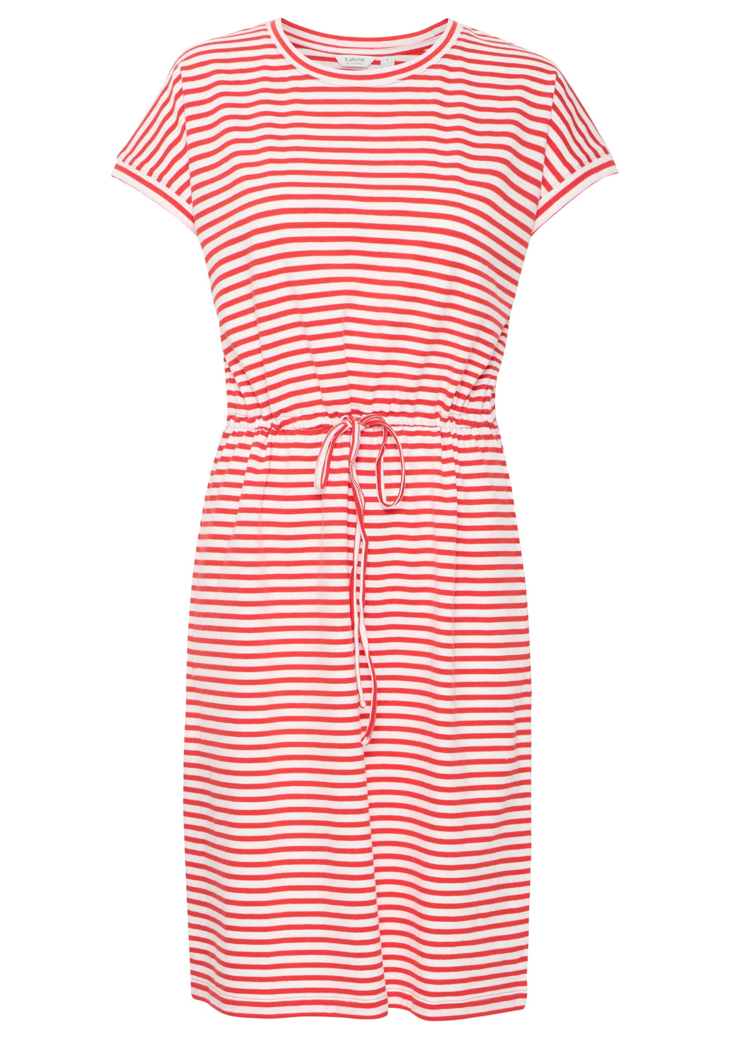 B.Young - Jerseykleid geringelt rot/weiß