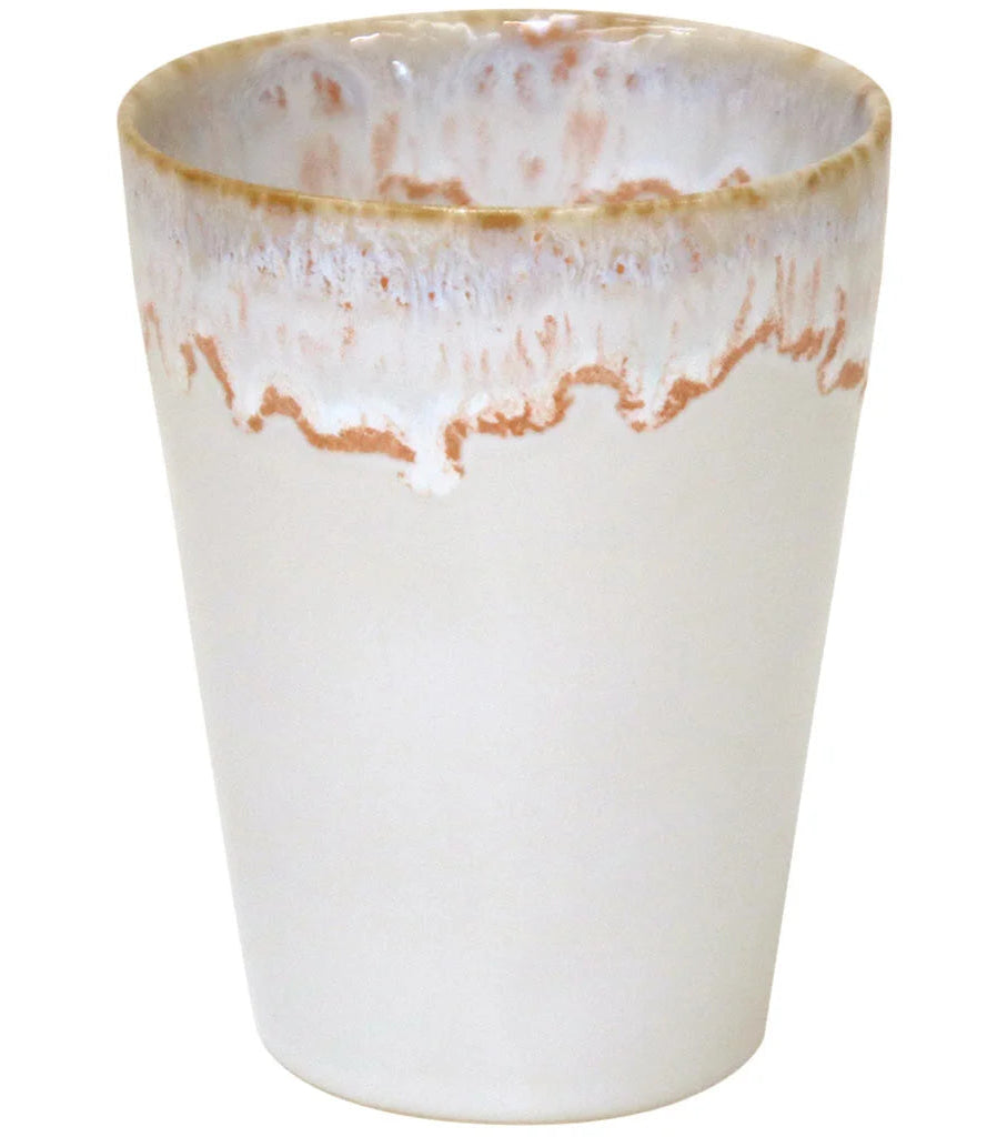 Costa Nova - Keramikbecher für Latte weiS-