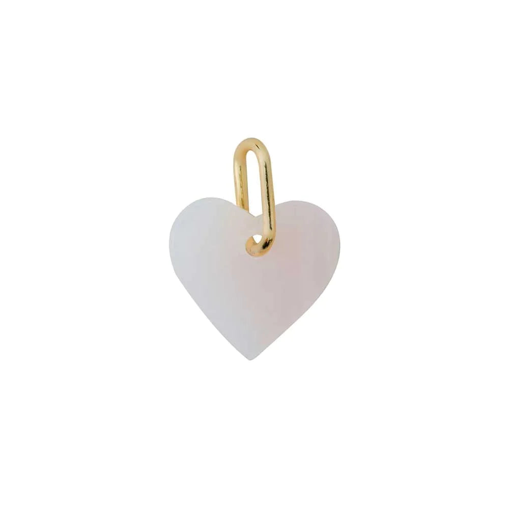 Charm Stone Heart Rose Gold
