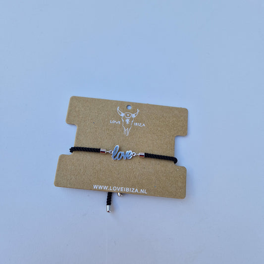 Armband "Love Black Silver"