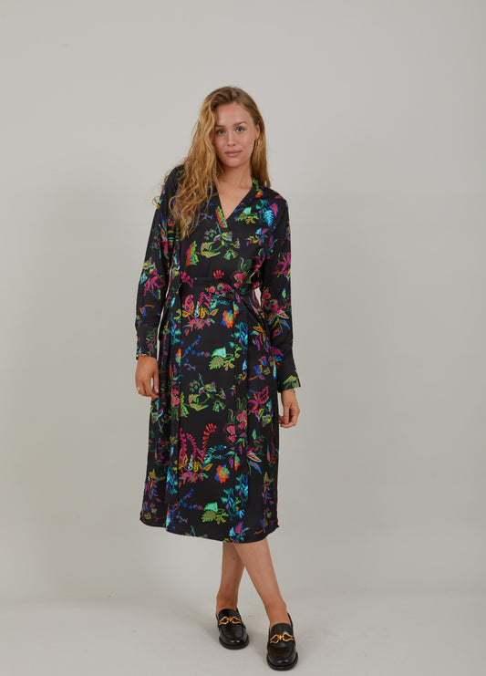 Kleid Glow Print