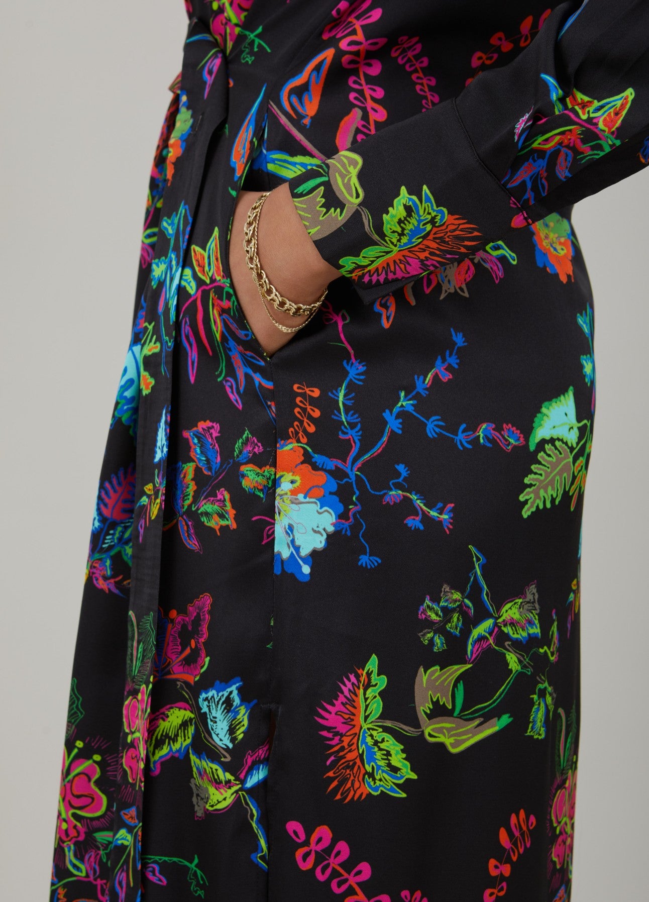 Kleid Glow Print