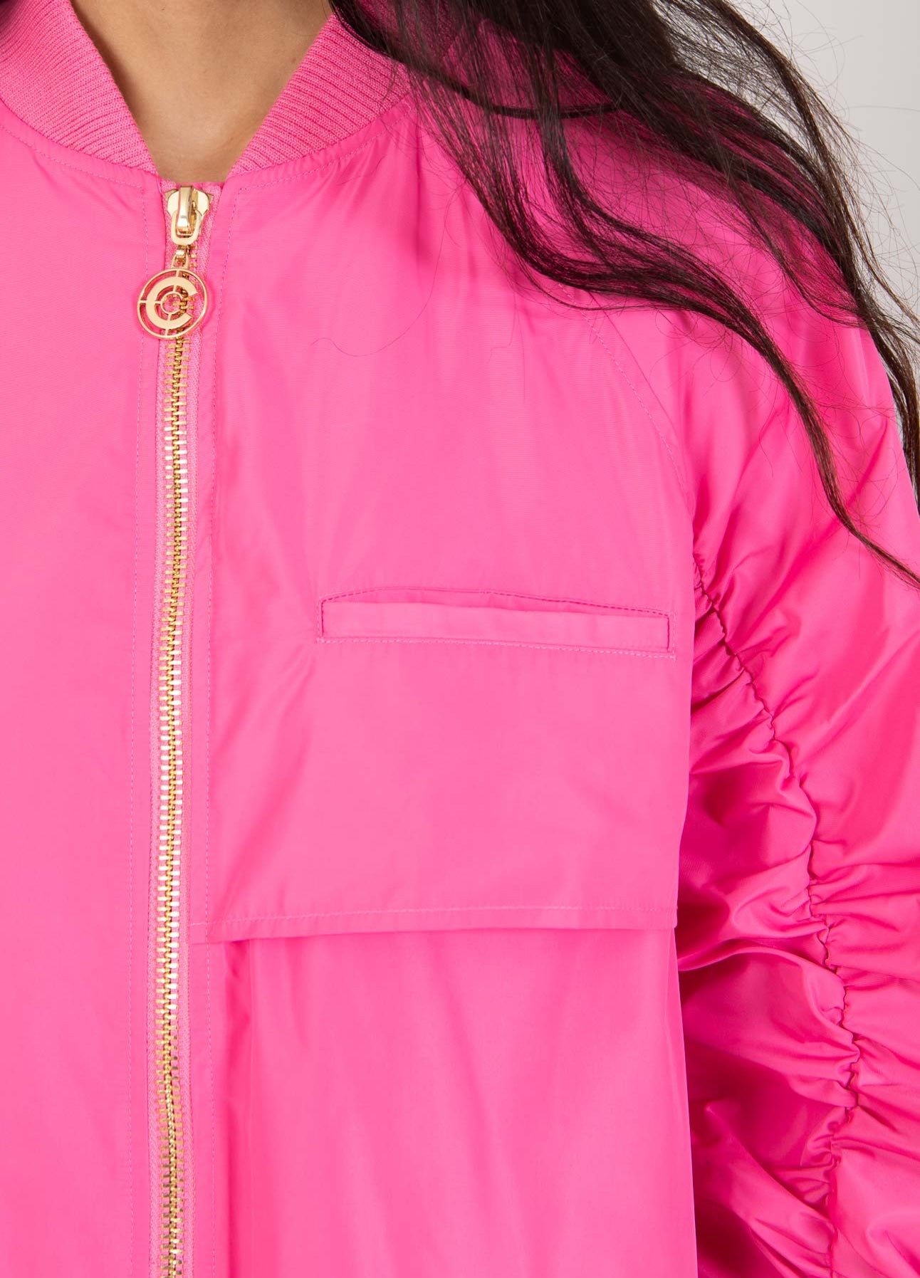 Dänische Mode und Lifestyle - pinke Bomberjacke