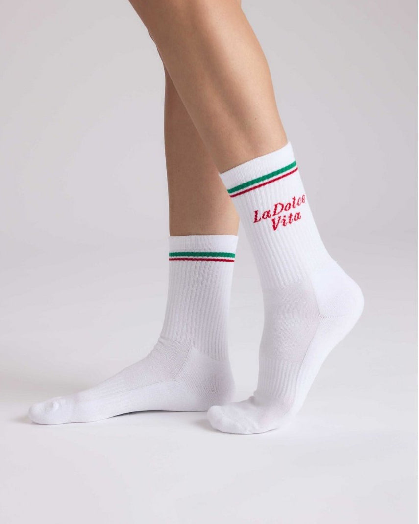 NoBadDaysClub - Socken weiß La Dolce Vita