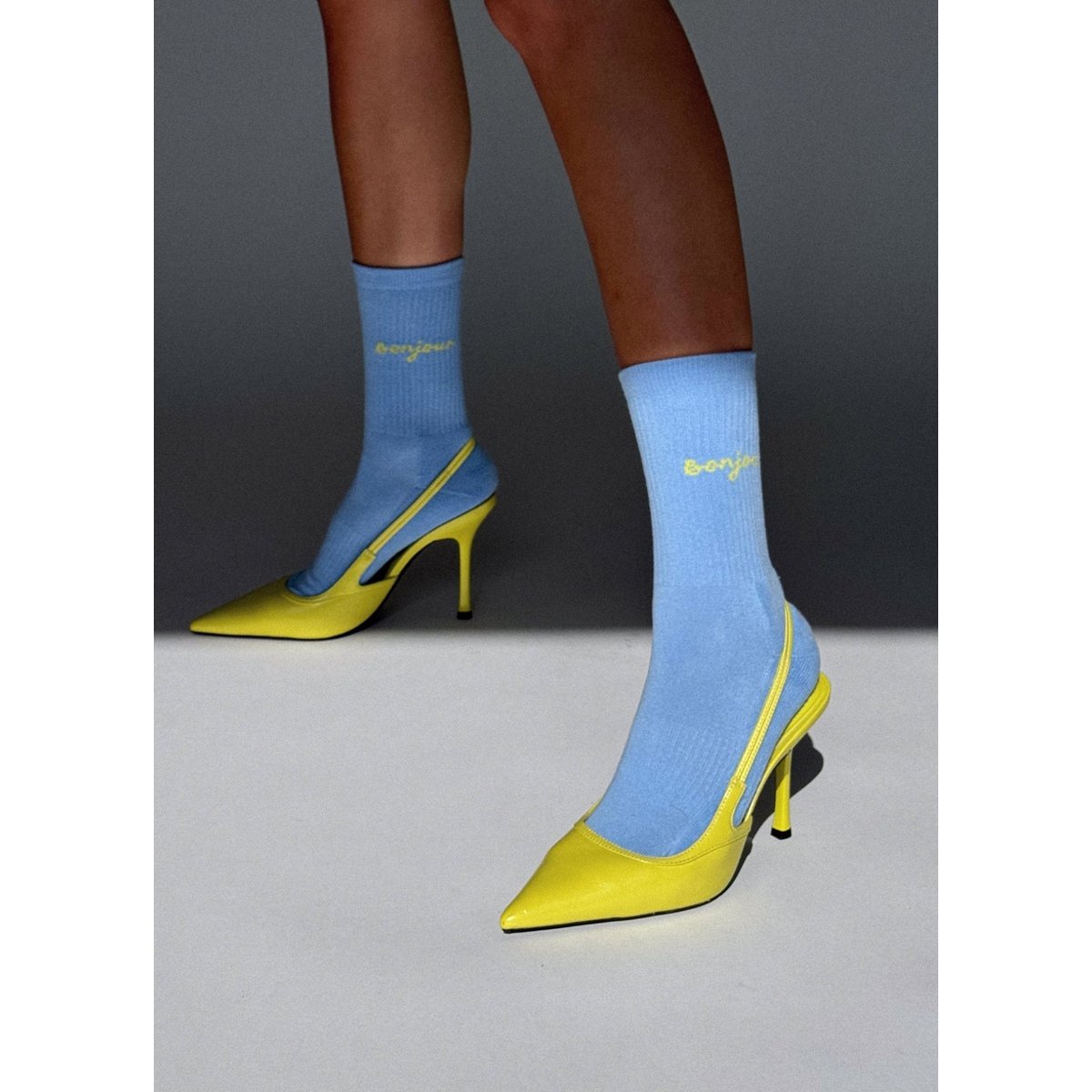 Socken "Bonjour"