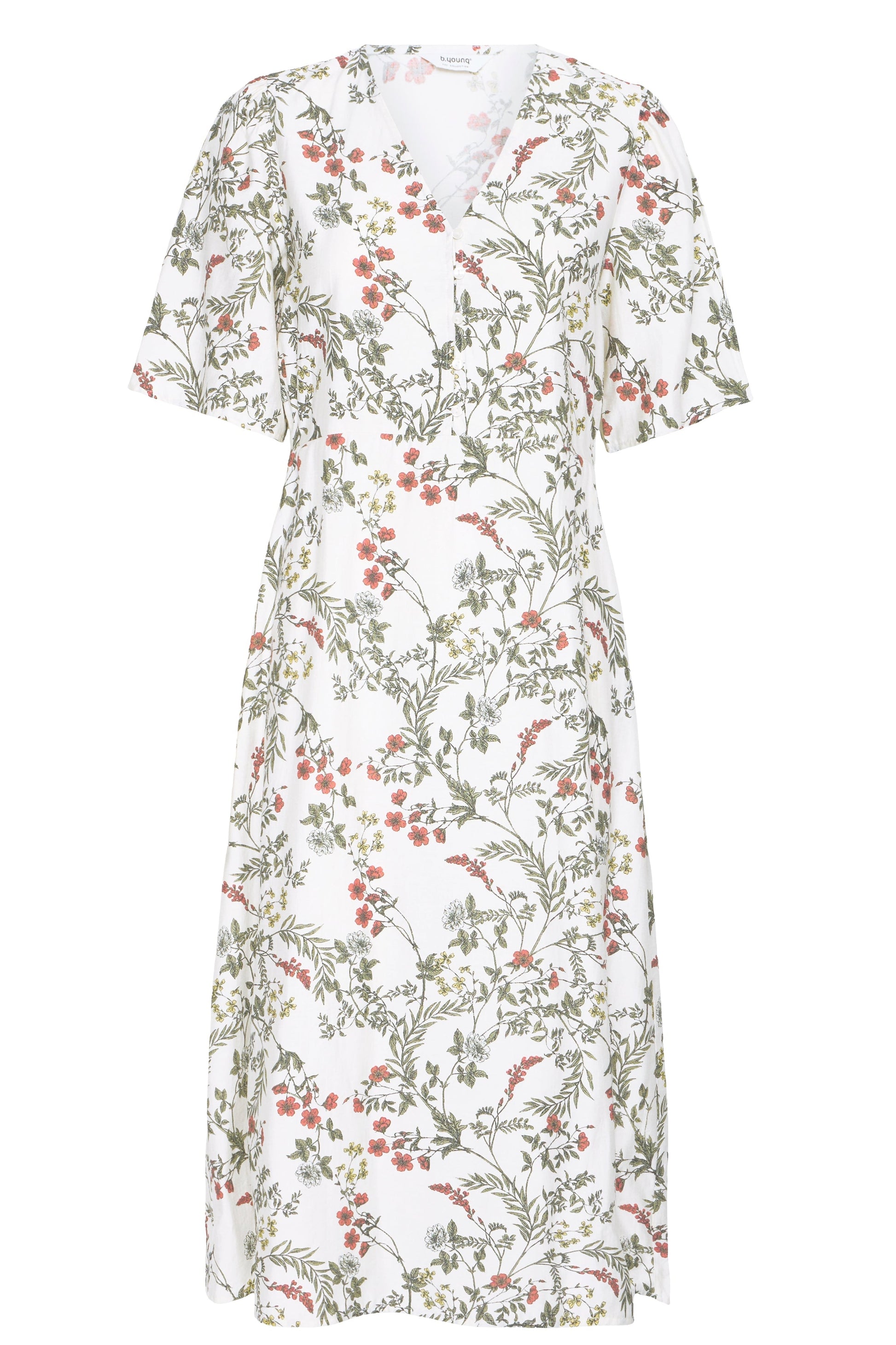 B.Young - Kleid weiß mit Blumen