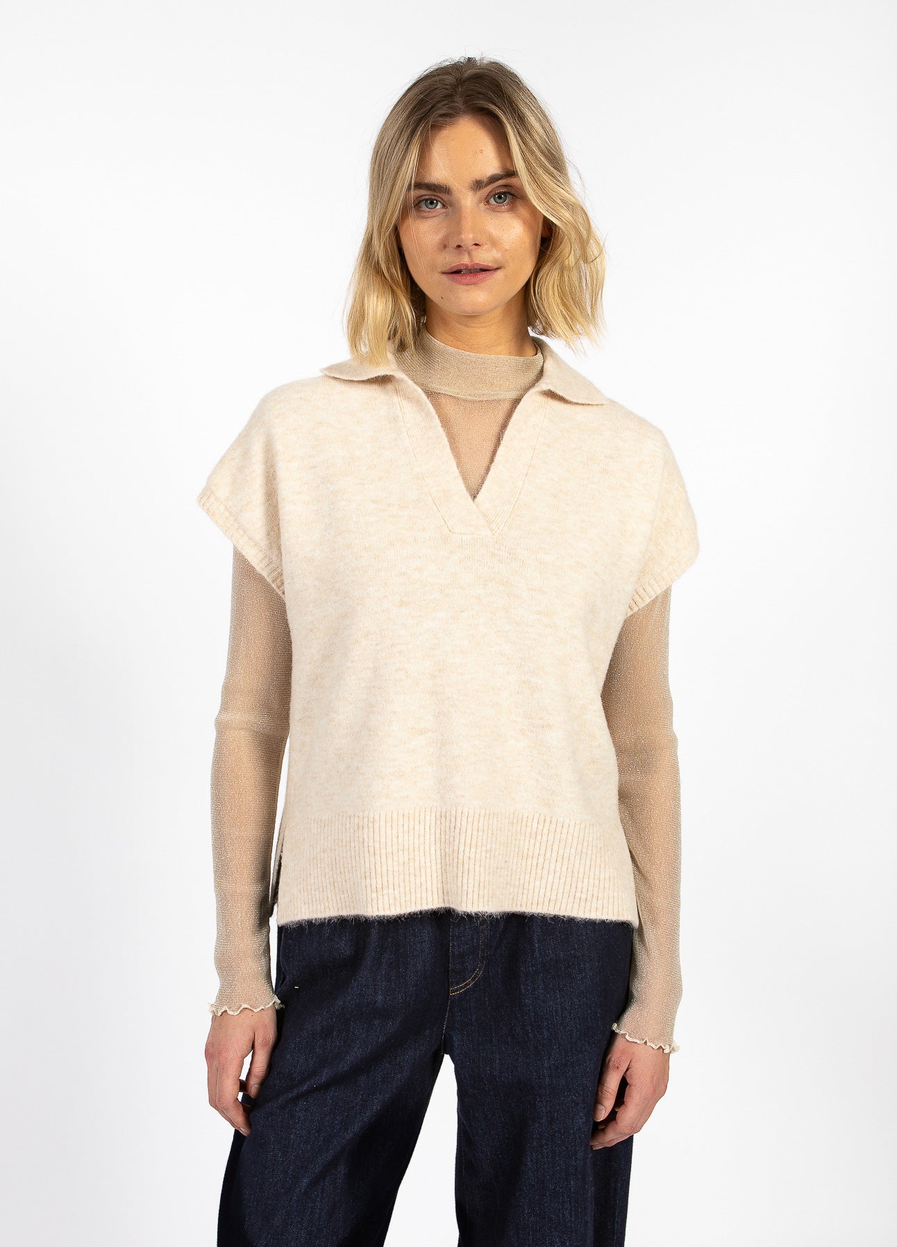 Strick-Poloshirt Emerie
