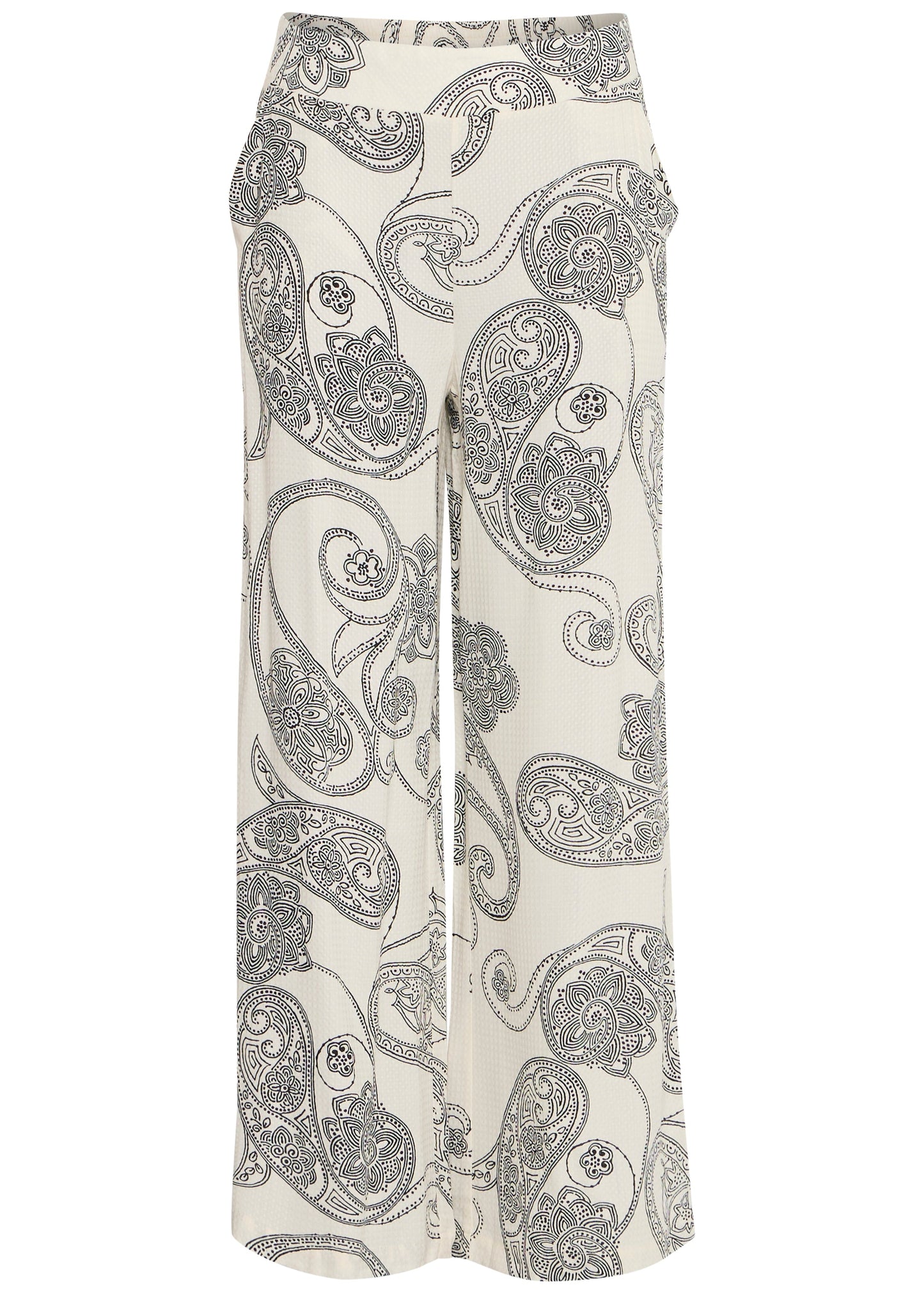 Fransa - Hose weit, weiß mit Print