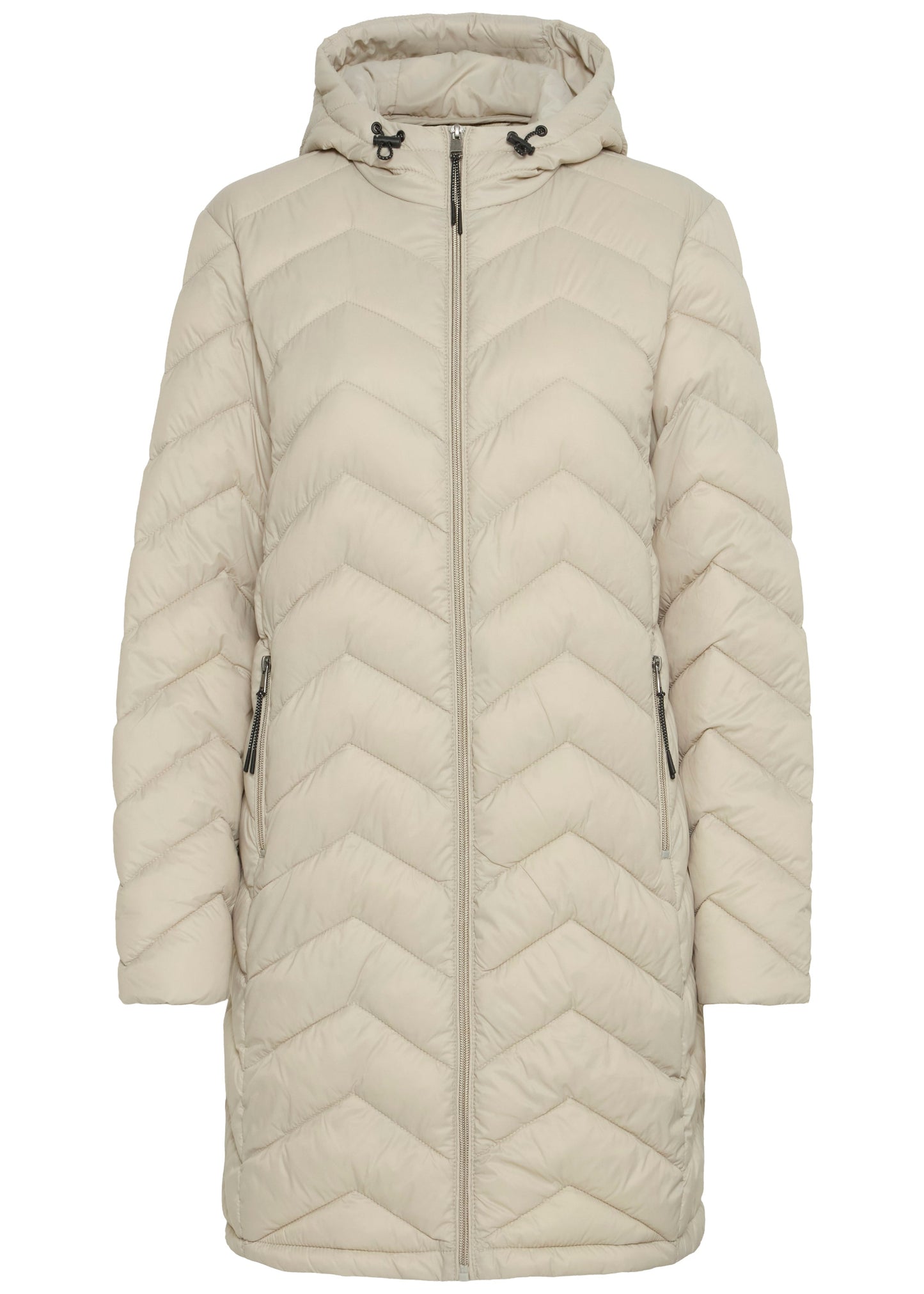 Fransa - wattierter Mantel hellbeige