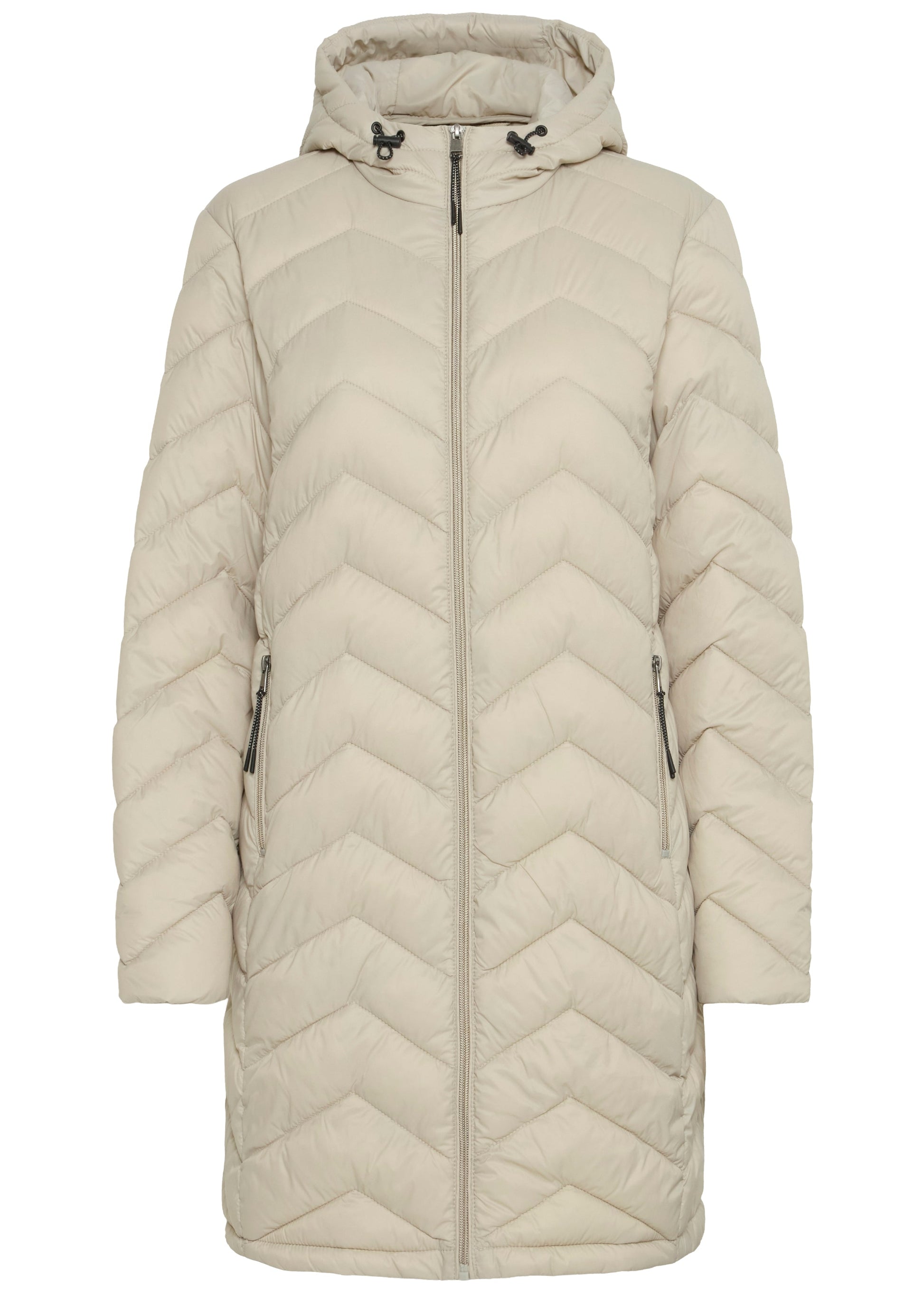 Fransa - wattierter Mantel hellbeige