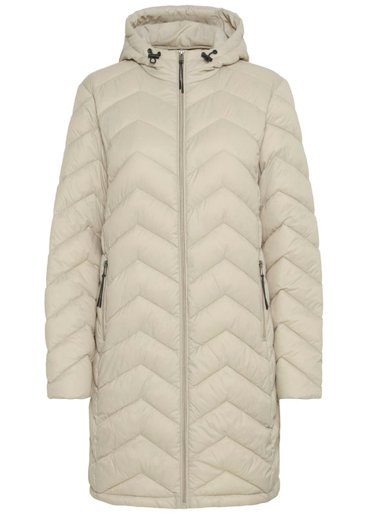 Fransa - wattierter Mantel hellbeige
