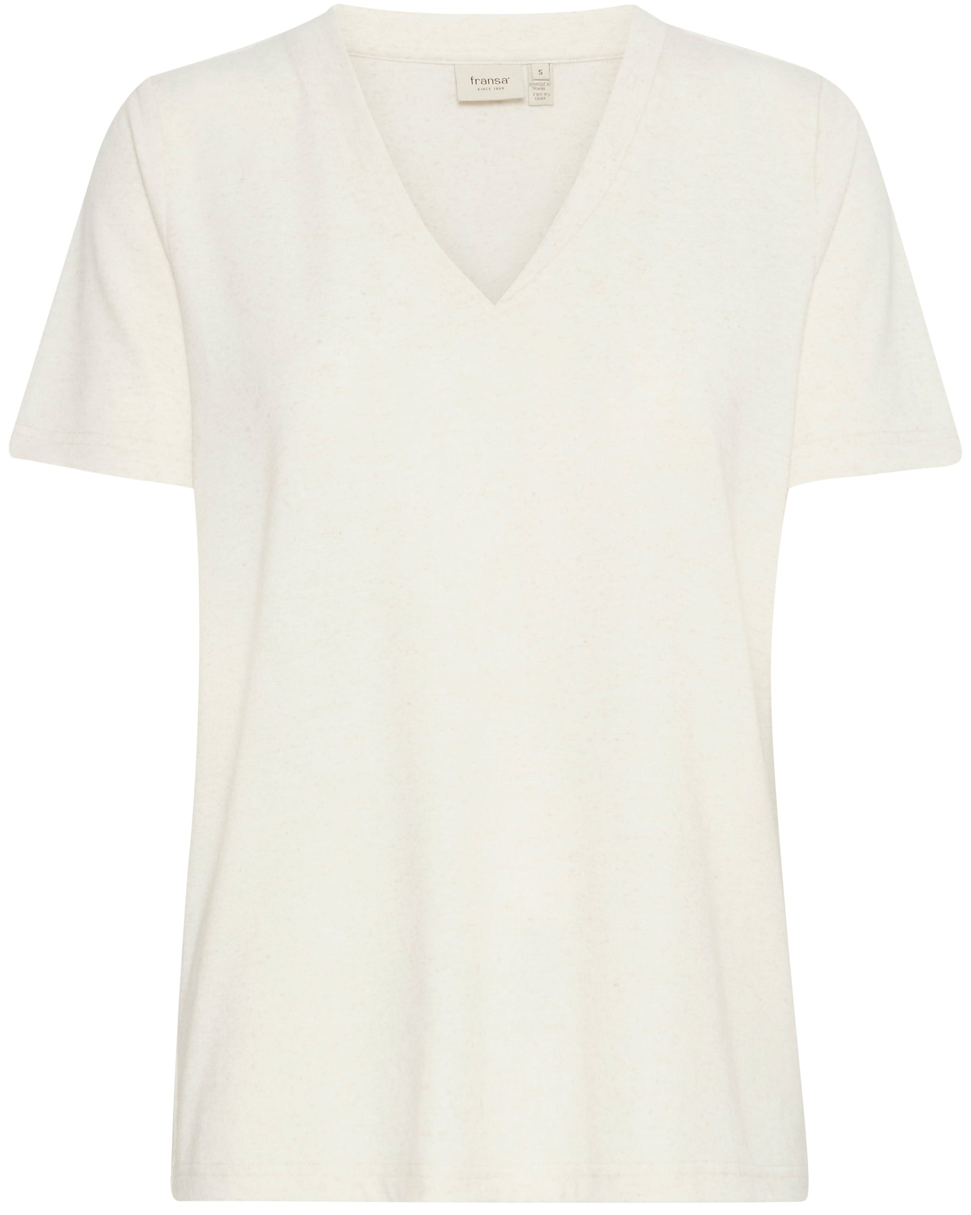 Fransa - Shirt V-Ausschnitt weiß