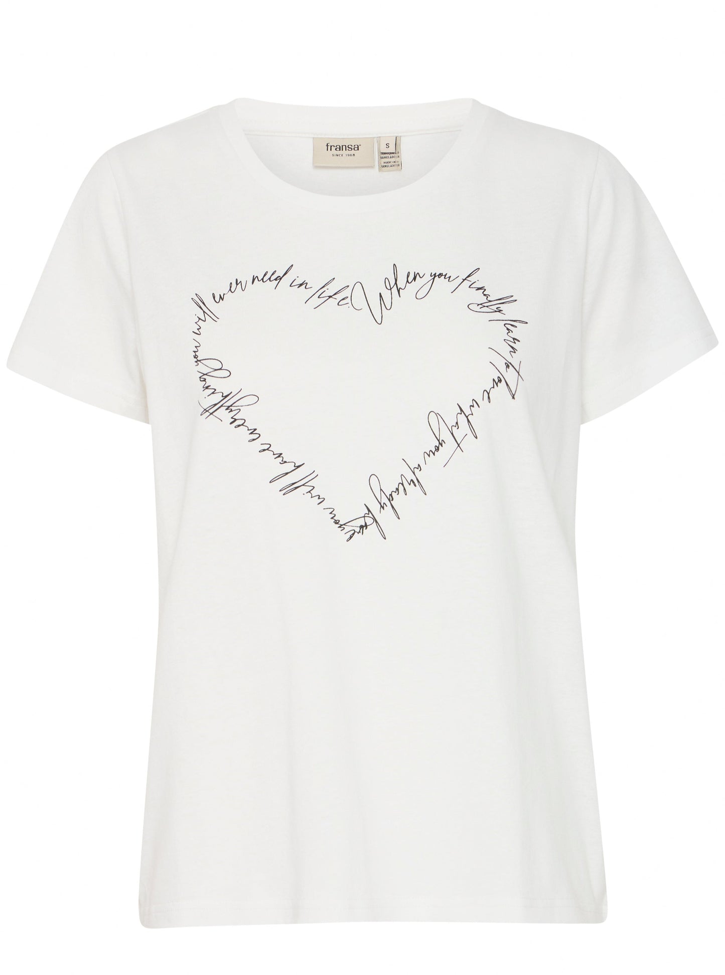 Fransa - Shirt weiß Aufdruck