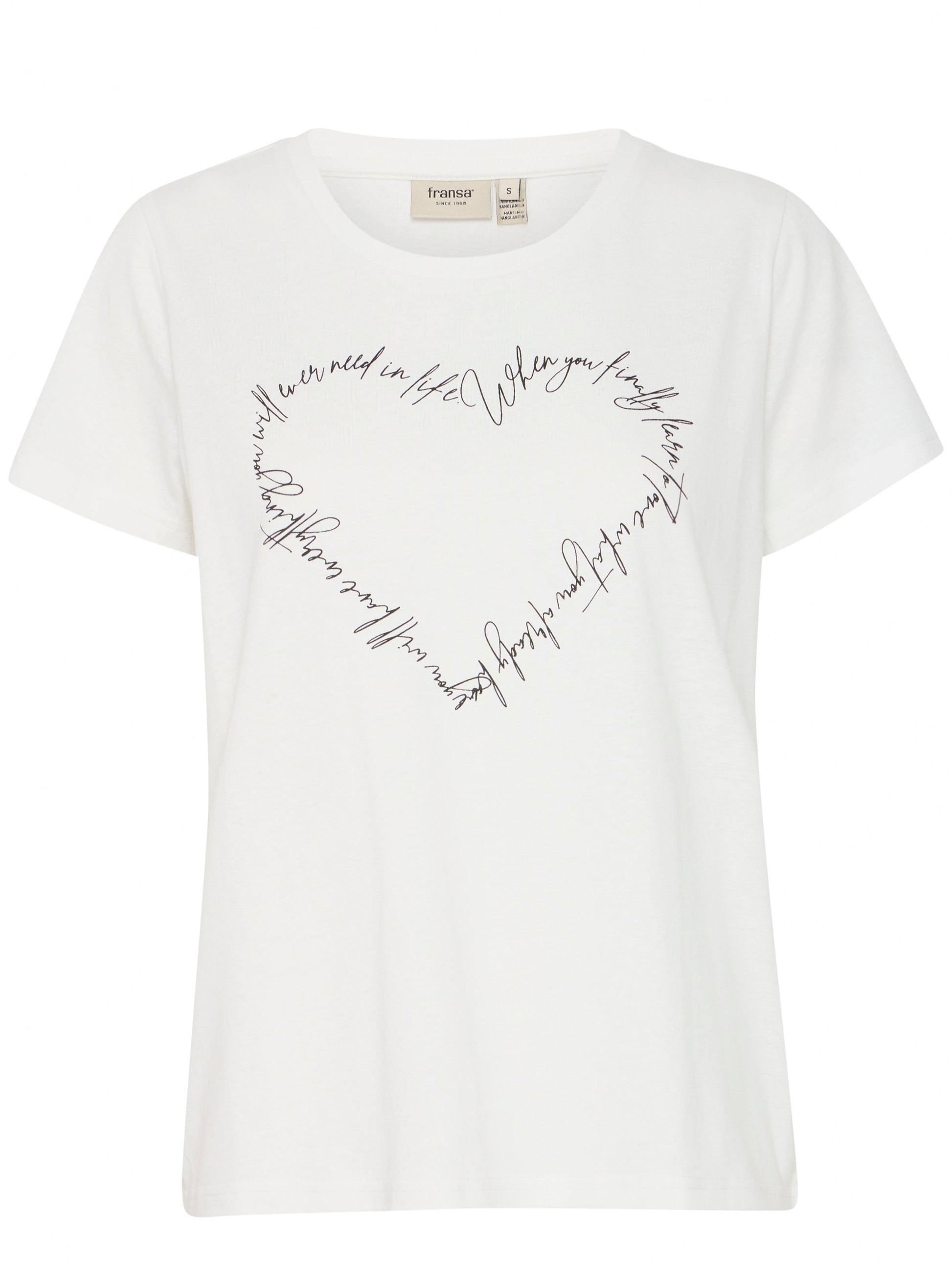 Fransa - Shirt weiß Aufdruck