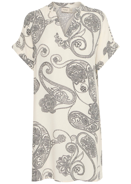 Fransa - Kleid weiß mit Print