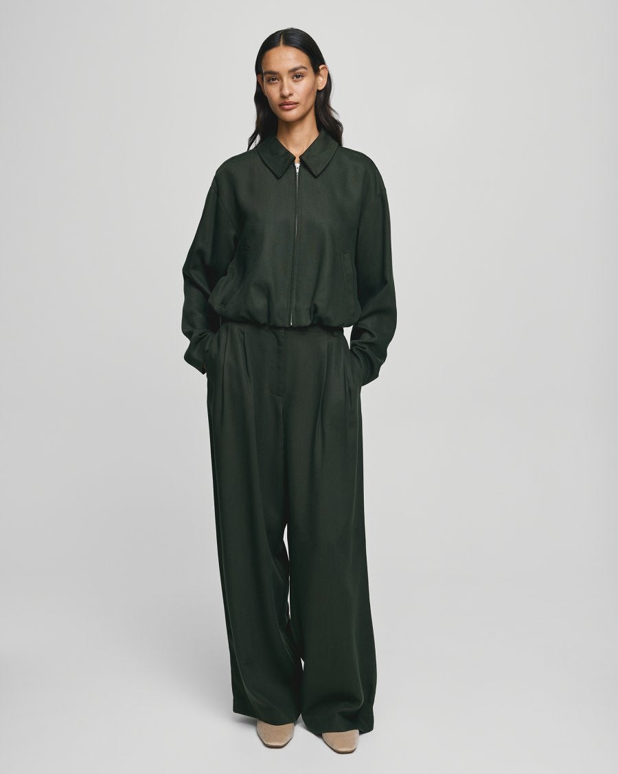 MSCH - Hose weit dunkelgrün