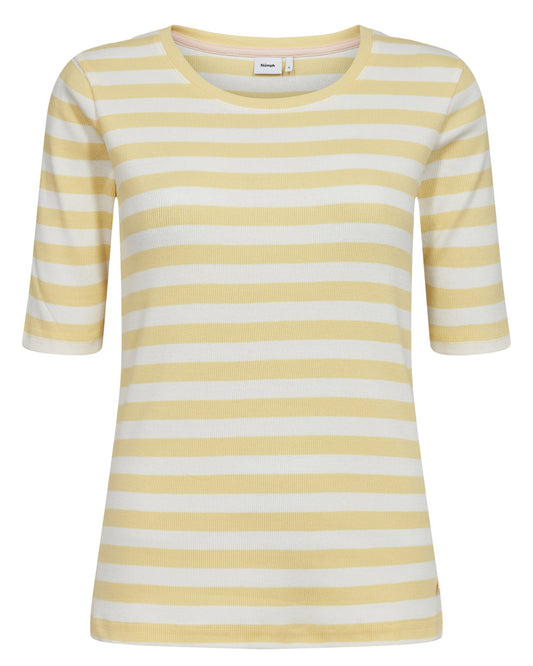 Nümph - Shirt gelb/weiß geringelt