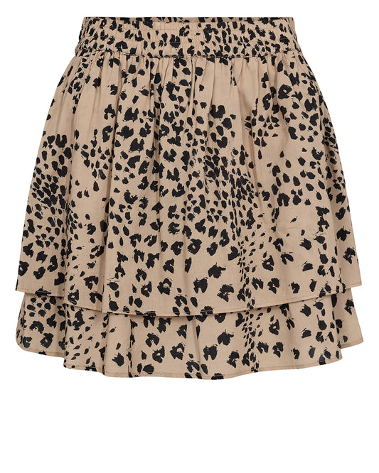 Nümph - Minirock Muster beige/schwarz