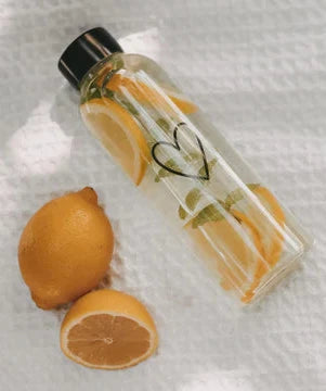 Eulenschnitt - Trinkflasche aus Glas