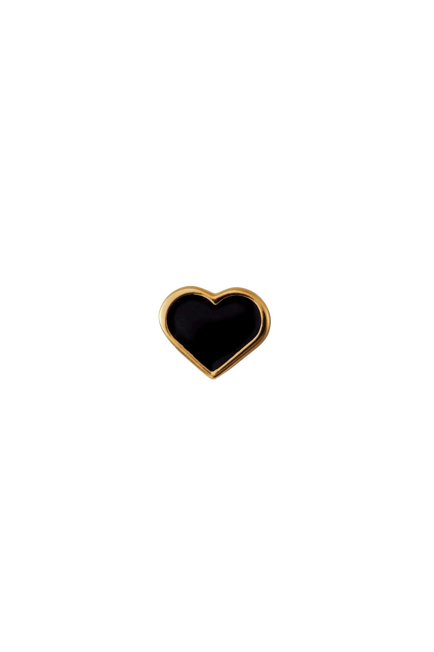 Charm Emaille Heart Black Gold